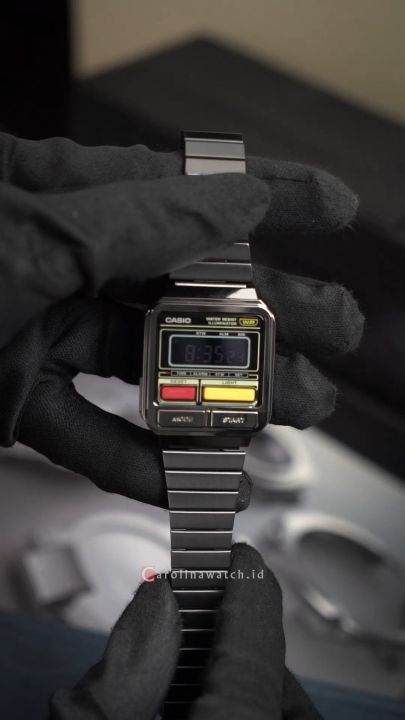 Jam Tangan Unisex Casio Vintage A120WEGG-1B Digital Black Dial
