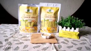 10g X15 Bags Lemon Ginger Tea Slimming Diet Tea Burn Fat Tea Detox Natural Weight Loss Daytime Bedtime Tea Liver and Anti-Motion Sickness Sober Tea