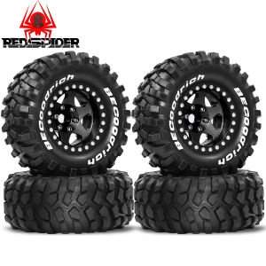RS | 4pcs 1.9" Rubber Tires Beadlock Wheels Rims for 1/10 RC Crawler Car Traxxas TRX4 Axial SCX10 90046 90047 MST HSP Redcat Gen8