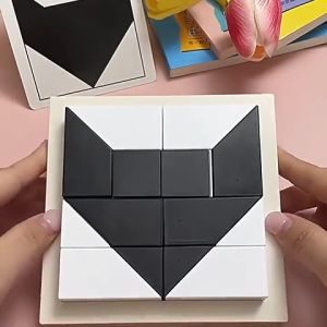 Payoe Mainan Hiding Blocks Edukasi Anak Geometri Tangram Wooden Toys