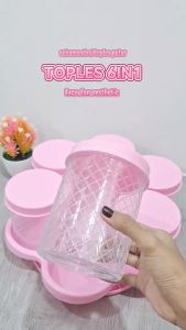 Toples Kue Kering Lebaran: 3IN1 Set Nampan Wadah Snack Tray