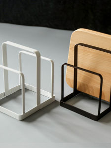 Japanese Style Kitchen Cutting Board Holder Metal Storage Rack Knife Board Stand Countertop Vegetable Chopping Board Organizer