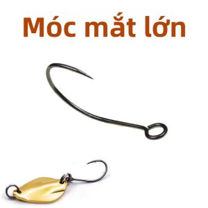 30 Móc Câu Cá Mắt To Có Ngạnh Thép Carbon Cao Dùng Cho Mồi Câu Ruồi Mồi Spoon Mồi Spinner Có Tay Cầm Ống Câu Cá Biển Câu Cá Đá