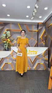Đầm giả áo dài - Y1950 - Thương hiệu Zonbig