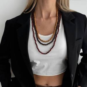 Salircon Bohemia Multi-layer Wood Beads Choker Necklace Women 2026 Fashion Long Sweater Chain Necklace Party Neck Jewelry Gift