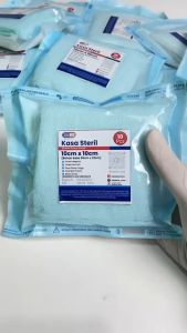 KASA STERIL GUNAMED UKURAN 10CM X 10CM ISI 10PCS/ POUCH/ BAHAN KASA SEBELUM DILIPAT 36CM X23CM