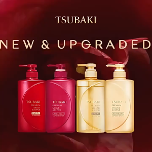 【Japanese TSUBAKI】 Shampoo Conditioner Red Toon Moisturizing Golden Toon Repair 490MLShampoo Set