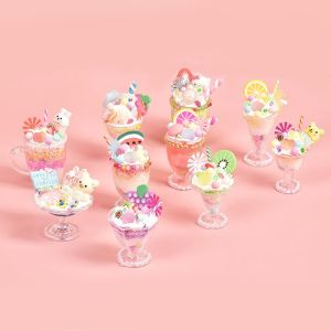 Childrens DIY Handmade Ice Cream Simulation Toy Mini Colored Snowflake Clay Production Material Package Cake Dessert Cup