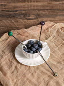 XEMO Kẹp Trái Cây Bằng Thép Không Gỉ Phong Cách Châu Âu Kẹp Trái Cây Tự Nhiên Đá Nguyên Khối Nhà Bếp Dụng Cụ Ăn Uống