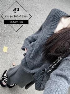 กระโปรงทรงหางปลาสีเทา กระโปรงทรงเอเอวสูง กระโปรงสั้นฤดูใบไม้ร่วง 2024 สำหรับผู้หญิง สไตล์ยุโรป เอวสูง ทรงเข้ารูป กระโปรงยาวคลุมเข่า