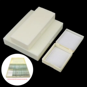 100Pcs Biological Microscope Slide Storage Box ABS Material Portable Case For Lab Bio Slices Keeping
