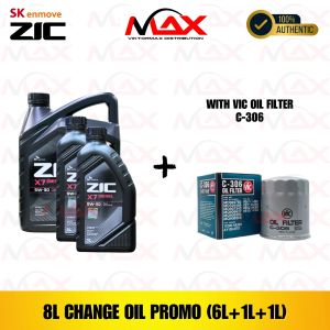 SK-ZIC 8 Liters X7 5W-30 DSL with C-306 Vic Oil Filter Fully Synthetic Change Oil Bundle
