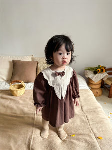 School Style Retro Baby Dress Long Sleeve