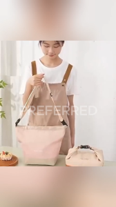 PREFERRED Portable Lunch Bag with Buckle Durable Insulated Lunch Box Cooler Tote Thermal Handbag Bento Pouch Food Carrier Shoulder Bags