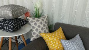 Pillow Linen Flower Geometry Cushion Cover Throw Pillow case Home Decorative