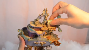 HowCat Dreamcatcher Dudu Ship Blue DIY Wooden Puzzle (S964) 3D Wooden & Paper Puzzle