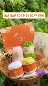 Set Móc Len Dành Cho Người Mới Bắt Đầu LYLYCRA Bộ Móc Len Cao Cấp Kèm Video Hướng Dẫn Cơ Bản Với Đầy Đủ Dụng Cụ Móc Len