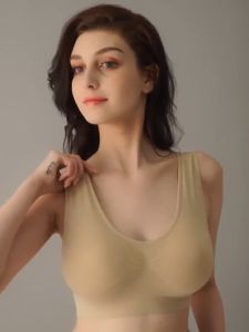 GS Sport Bra Plus Size Top Vest Bra with Chest Pad Yoga Exercise Wireless Ring Women's Underwear 811