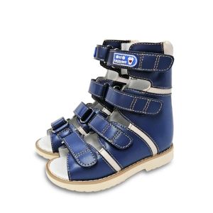 Ortoluckland Children Sandals Boys Orthopedic Shoes For Kids High Ankle Toddler Baby Therapy Leather Clubfoot Footwear Size22-37