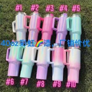 DIHUANTUO | Rainbow Handle Stainless Steel Portable Cup