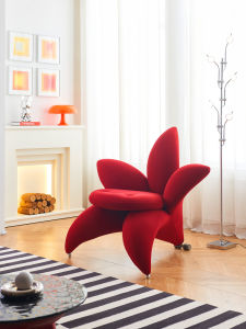 Creative Designer Lotus Petal Sofa Fabric Artistic Single Person Flower Leisure Chair Modern Simple Style Hotel Reception Area Office Living Room