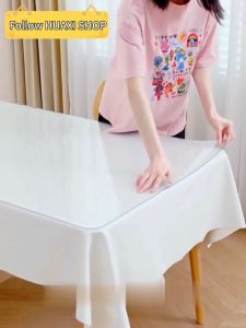 ผ้าปูโต๊ะ ผ้าคลุมโต๊ะ ใสพลาสติกพีวีซี PVC ไม่มีกลิ่น, กันน้ำมันกันความร้อน ทนทาน ทำความสะอาดง่าย หรือ ผ้าปูโต๊ะ หมอนกระชับ มีหลายขนาด กันน้ำ กันน้ำและกันเปื้อน