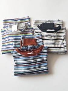 เสื้อยืดคอกลมแขนยาวผ้าฝ้ายผสมสไตล์ญี่ปุ่นย้อนยุคสีสันสดใสสำหรับผู้หญิง เสื้อผ้าทำงานสไตล์เกาหลีฤดูใบไม้ร่วง 2024