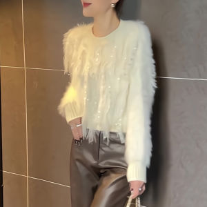 French Style Laid-back Chic Sweater