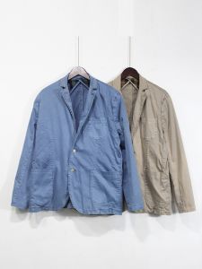 Export Fashion Men Spring and Summer Thin Suit Outwear Washed Pure Cotton Retro Distressed Plus Size Suit Jacket