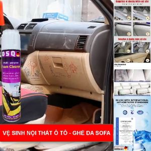 [ Siêu Sạch ] Vệ Sinh Nội Thất Ôtô - Vệ Sinh Sofa - Làm Sạch Ghế Da - Xịt Nội Thất Ôtô - Tẩy Ghế Sofa - Foam Cleaner DSQ -  FEMARI Nhập Khẩu