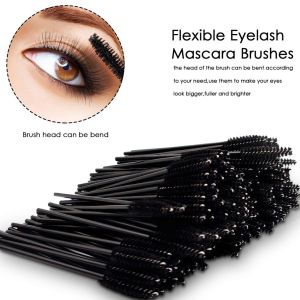 MELEDE 50Pcs/Pack Spoolie Brush Eyelash Brush Comb for Eye Lash Extensions Makeup Beauty Tool