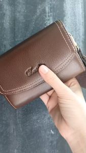 zerinne Premium Elegant Small Flap Wallet 6-inch Long Card Holder with Strap