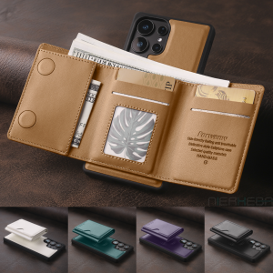 แม่เหล็กที่ถอดออกได้สําหรับ Samsung Galaxy S25 S24 Ultra S23 S22 PLUS A16 A36 A56 A15 A35 A55 Anti-Theft แปรงกระเป๋าสตางค์