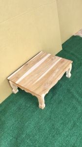 ฐานโต๊ะหมู่บูชาไม้สัก 5 หน้า 4 ยังไม่ได้ทำสี ไม้สักแท้ ขนาด กว้าง 34 ซม. ยาว 48 ซม. สูง 17 ซม.