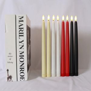 YESPERY Electronic Flameless LED Taper Candles Lights Night Lamp for Church Wedding Birthday Party Dinner Decor