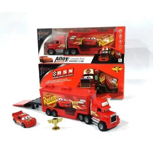Disney | New Sliding Diecast Alloy Car Model Set Cartoon McQueen Mater Sheriff King Mini Racing Cars Toys Kids Surprise Birthday Gift
