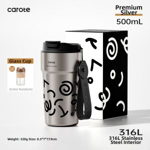 CAROTE | Mens Insulated Travel Mug Large Capacity Stainless Steel