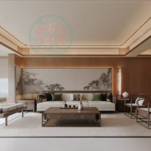 New Chinese Style Solid Wood Sofa Coffee Table Combination Villa Living Room Aesthetic Creativity Homestay Hotel Club