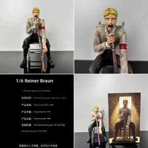 Bandai | Mô Hình Tượng GK Levi Ackerman Tư Thế Ngồi Trong Attack On Titan - Tượng Anime Trang Trí Bàn Làm Việc Đồ Sưu Tầm Dành Cho Người Hâm Mộ Và Otaku Chất Liệu PVC