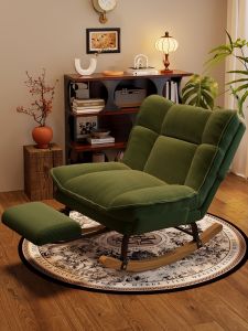 Lazy Sofa Bed Single Person Small Couch Recliner Chair for Balcony Home Use Comfortable Retro Style Non-Assembled Furniture