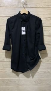 Kemeja Z4ra4 Pria Lengan Panjang Bahan Katun Tuwill: Kemeja Pria Polos Panjang Bahan Twill Katun