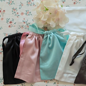 Premium Soft Satin Drawstring Pouch Bag for Gifting Accessories Storage
