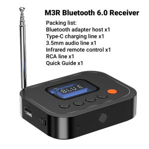 Kebidumei | KEBIDUMEI Bluetooth 6.0 Audio Receiver FM 3.5mm AUX Wireless Adapter U-Disk Play Remote Control For Car Kit Speaker Amplifier