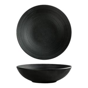Black Luxurious High-End Fruit and Salad Ceramic Soup Bowl