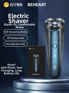 Portable Mini Electric Shaver for Men Rechargeable Washable Blade Gift Box Set Stainless Steel Rotating Type Shaving Razor