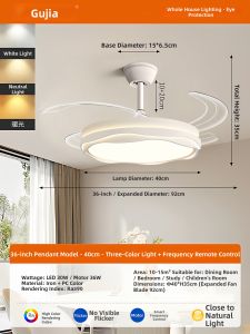 GUJIA | Invisible Fan Light Ceiling Fan Light for Home Use