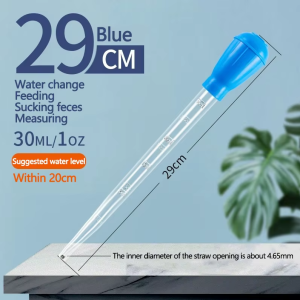 29cm/45cm Aquarium Siphon Long Pipettes for Fish Tank Coral Food Feeder Vacuum Cleaner for Aquarium Water Changer Cleaning Tool