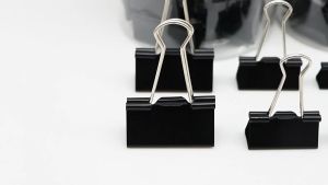 Clip Penjepit Kertas Multifungsi Hitam 1 Lusin Anti Karat ATK008 - LPM