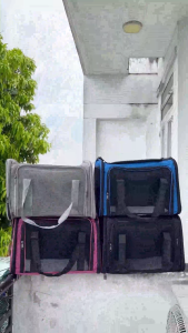 (Tặng chuông) Túi vận chuyển du lịch cho chó mèo dưới 7kg Có cửa lưới thoáng mát