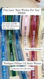 1ROLL Korean Pita Lace 25cm BEST WISHES FOR YOU PS003